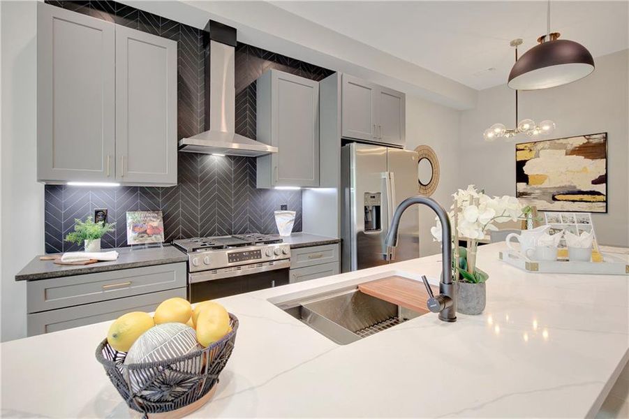 Furnished interior view inside a new home in , Atlanta (Image 29).