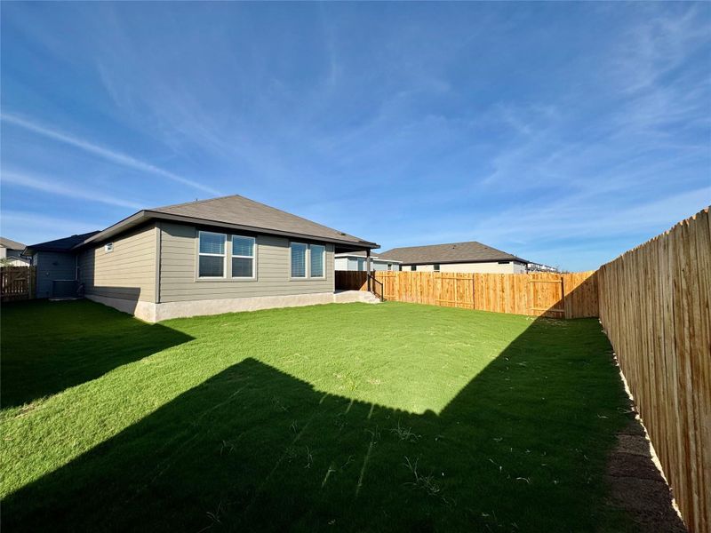 Exterior details and patio area of a home in Waterstone Crossing, Kyle (Image 2). Exterior details and patio area of a home in Waterstone Crossing, Kyle (Image 2).