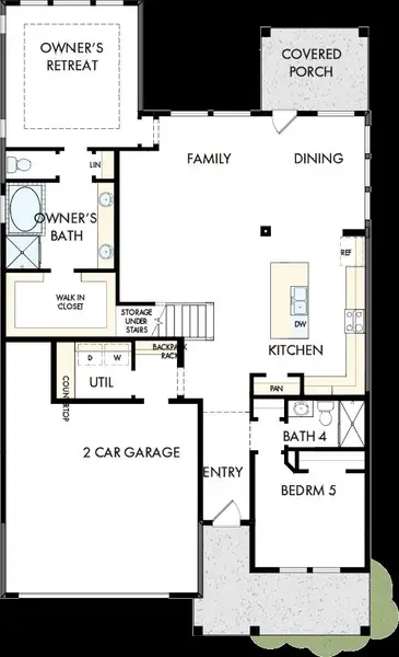 2D floor plan layout of this home in Headwaters 50' - Executive Series, Dripping Springs, TX (Image 2). 2D floor plan layout of this home in Headwaters 50' - Executive Series, Dripping Springs, TX (Image 2).