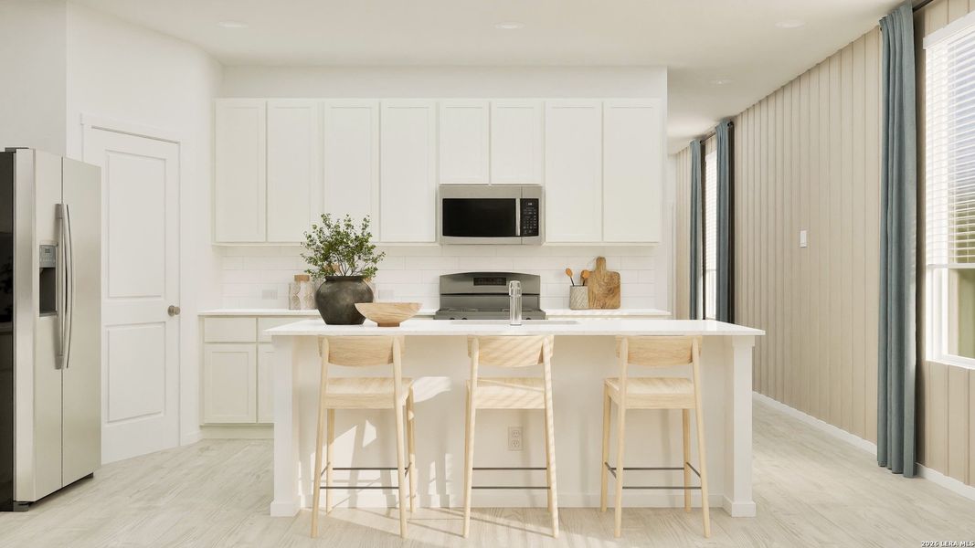 Furnished interior view inside a new home in Blossom Ranch, San Antonio (Image 3).