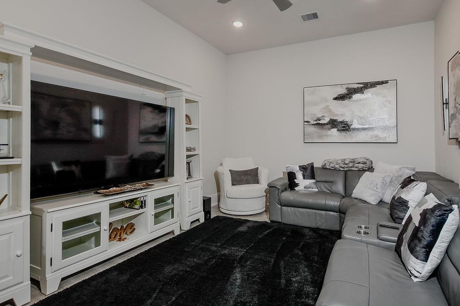 Furnished interior view inside a new home in The Highlands - 65', Porter (Image 14). Furnished interior view inside a new home in The Highlands - 65', Porter (Image 14).