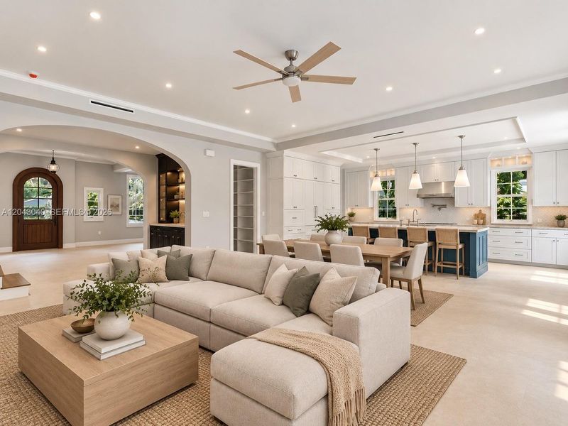Furnished interior view inside a new home in , South Miami (Image 53).