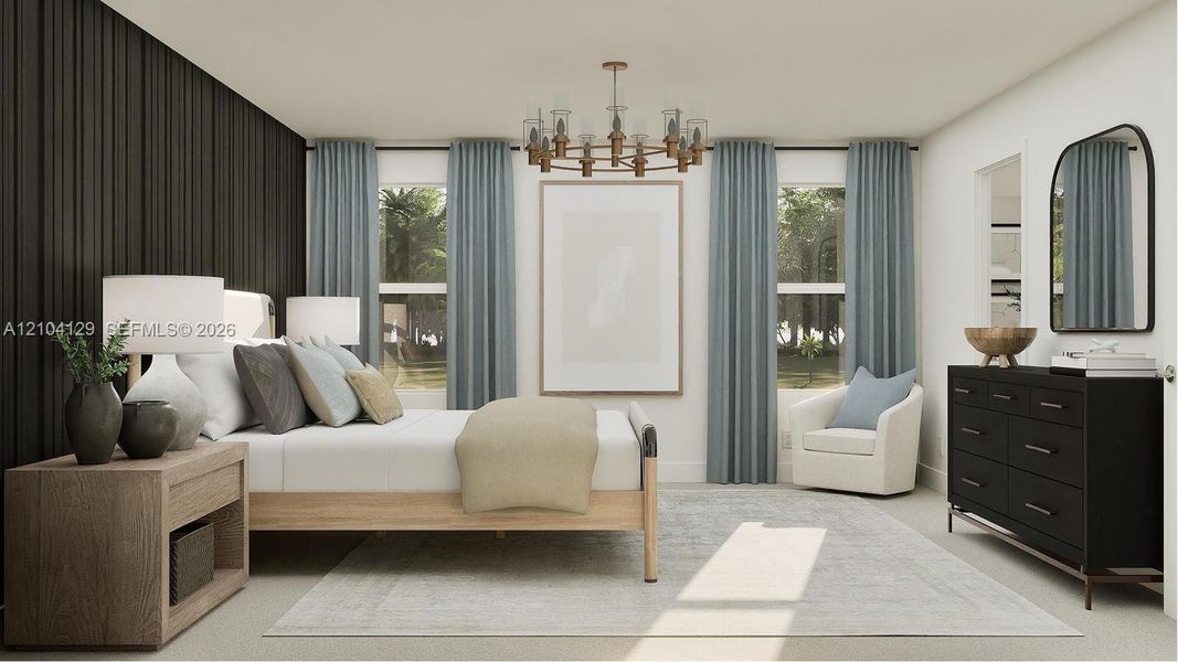 Furnished interior view inside a new home in Verdana Grove, Miami (Image 22). Furnished interior view inside a new home in Verdana Grove, Miami (Image 22).