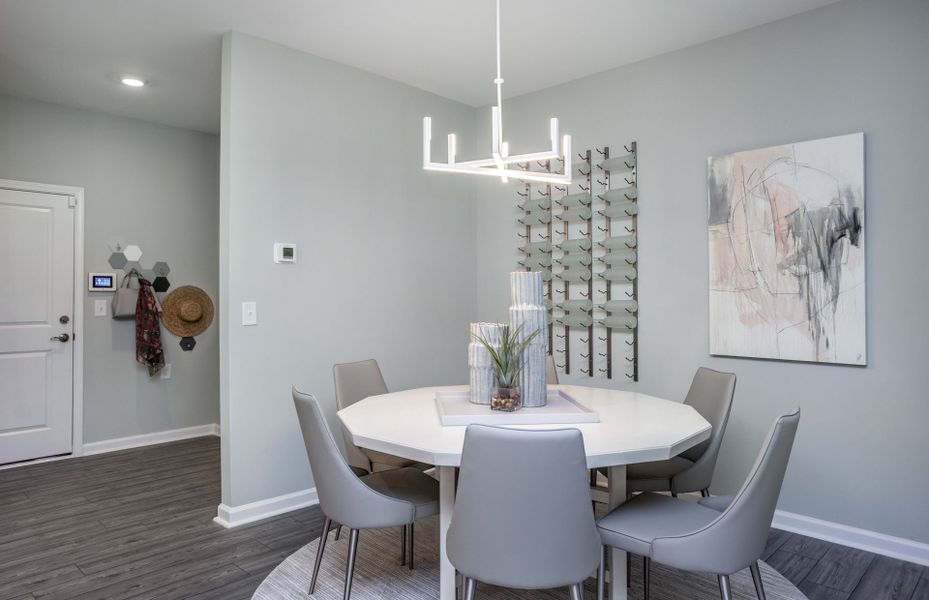 Furnished interior view inside a new home in Exchange at 401, Raleigh (Image 14).
