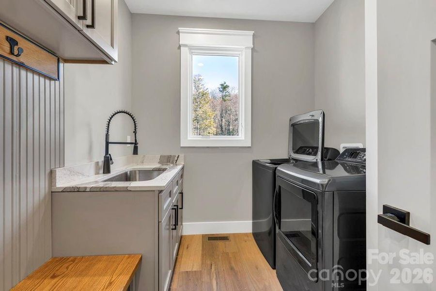 Laundry room off kitchen Laundry room off kitchen