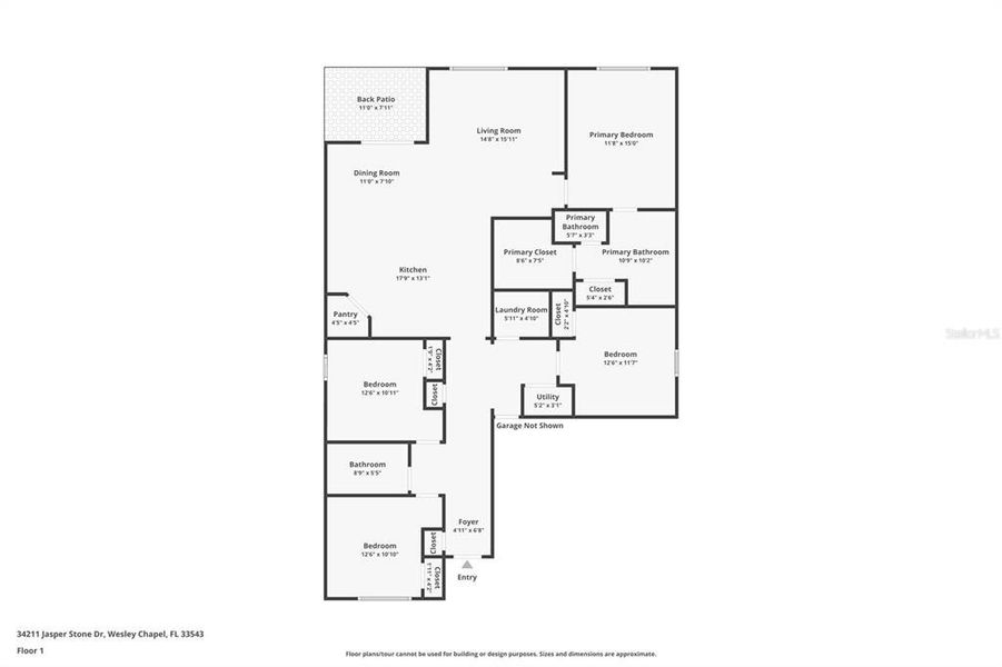 2D floor plan layout of this home in , Wesley Chapel, FL (Image 3).