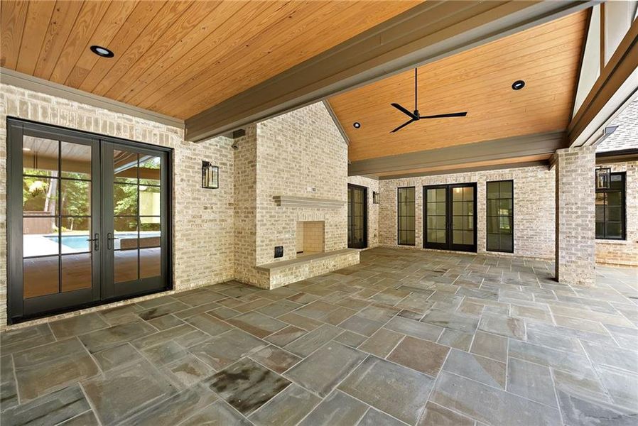 Exterior details and patio area of a home in , Atlanta (Image 37).