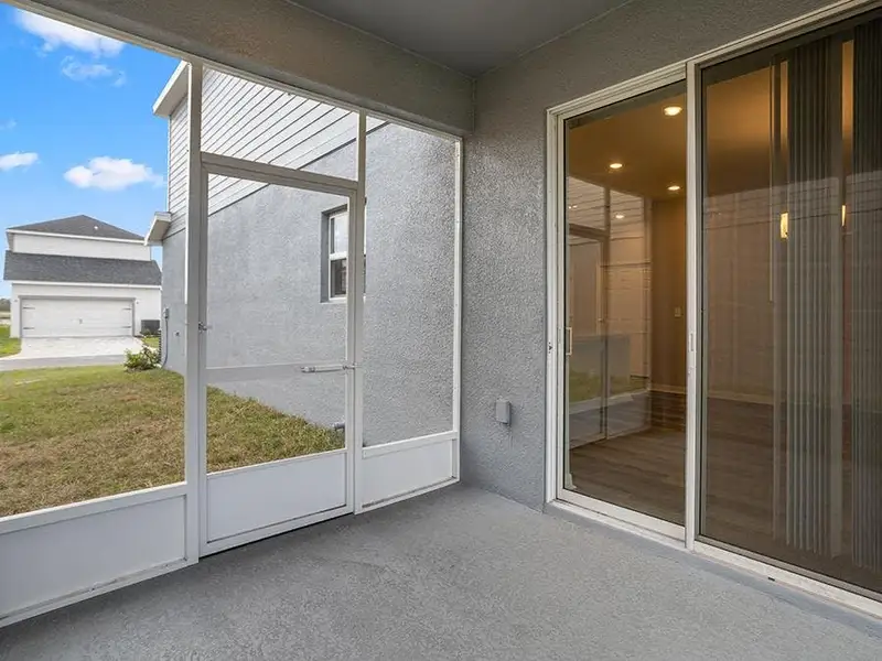 The Brynn includes a covered lanai in select communities - Brynn bungalow by Highland Homes