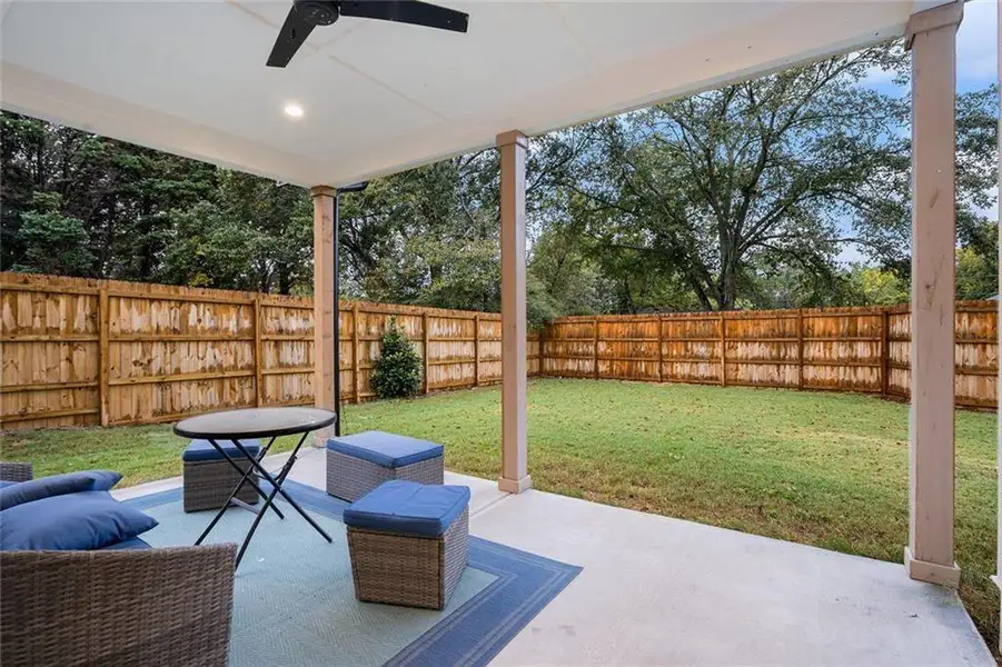 Exterior details and patio area of a home in , Marietta (Image 3). Exterior details and patio area of a home in , Marietta (Image 3).