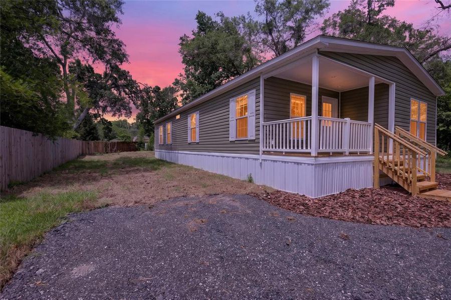 Exterior details and patio area of a home in , Brooksville (Image 29).