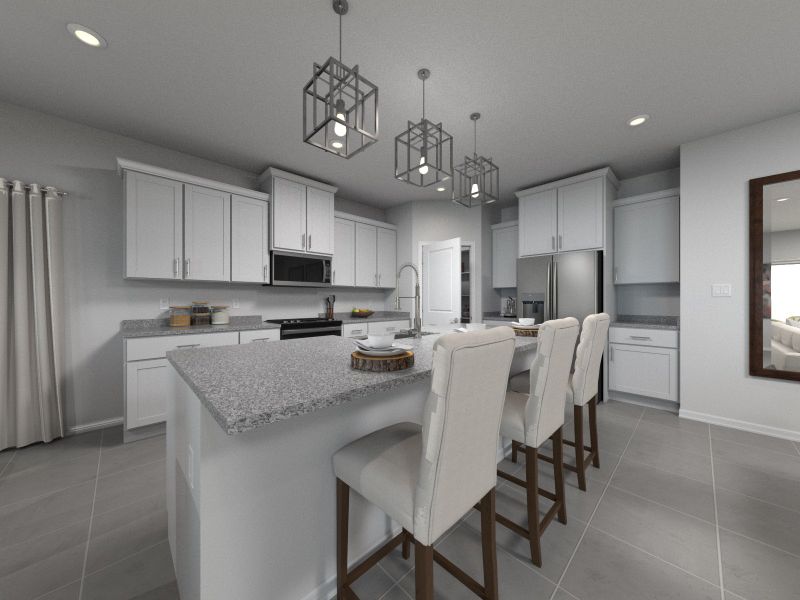 Rendering of Grayson kitchen.