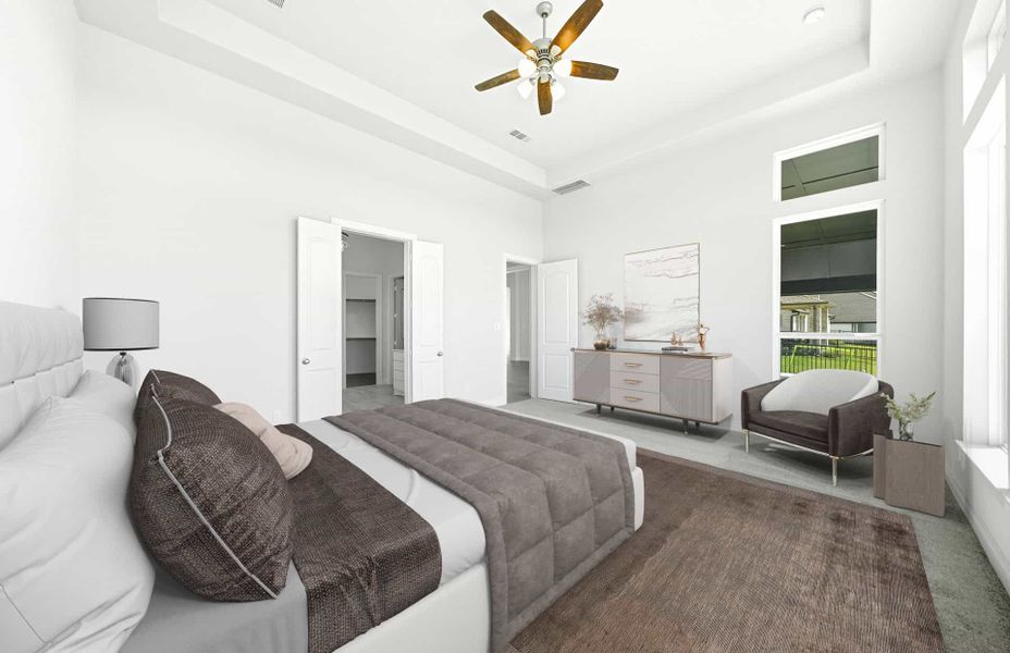Representative furnished interior of a home built from the 3663 by Ravenna Homes in Artavia 70′, Conroe (Image 9).