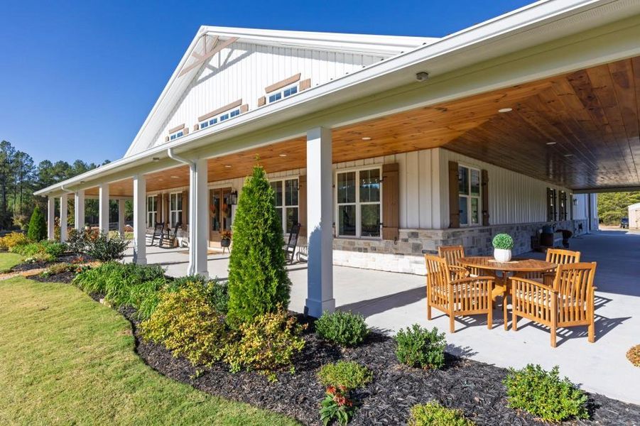 Exterior details and patio area of a home in , Rydal (Image 24).