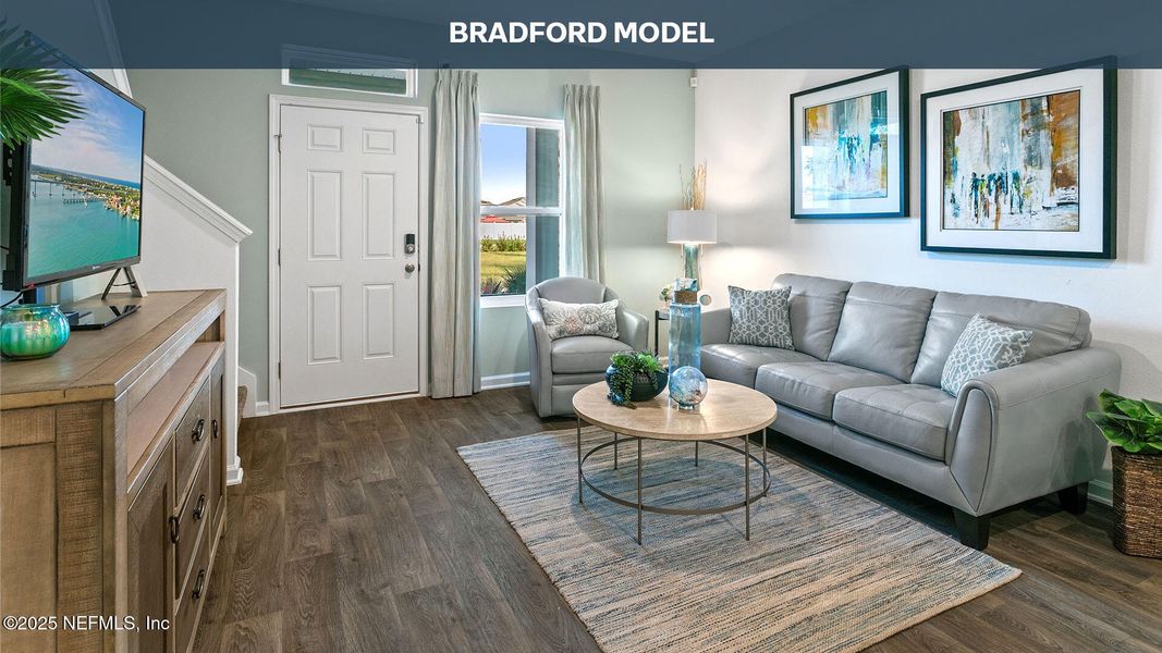 Furnished interior view inside a new home in Liberty Cove, Yulee (Image 13). Furnished interior view inside a new home in Liberty Cove, Yulee (Image 13).