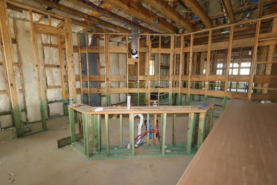 In-progress construction of a new home in Riceland - Enclave Row Collection, Mont Belvieu, TX (Image 9). In-progress construction of a new home in Riceland - Enclave Row Collection, Mont Belvieu, TX (Image 9).