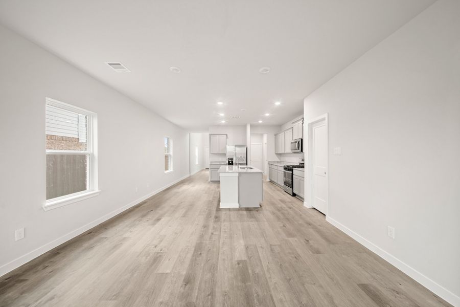 A large empty kitchen.