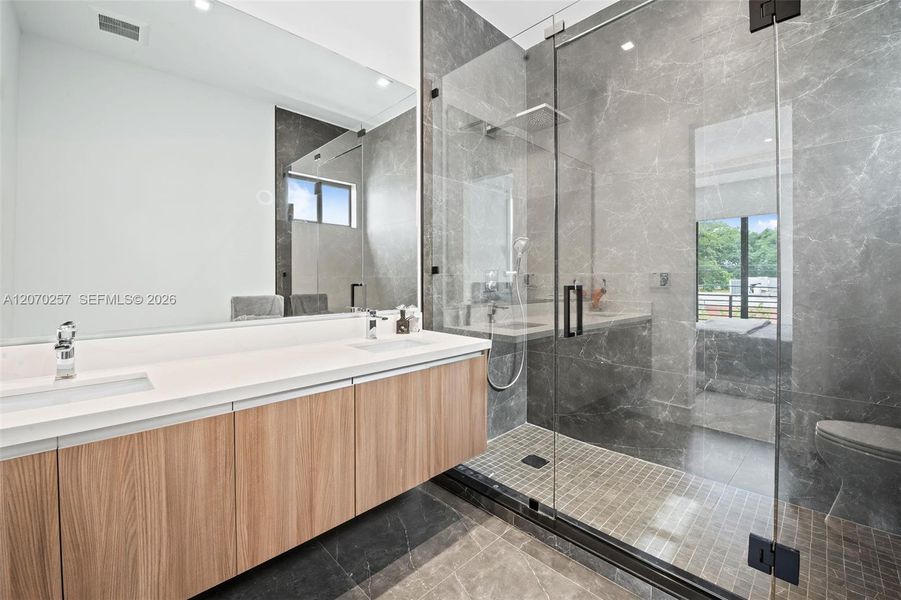 Furnished interior view inside a new home in , Miami (Image 15).