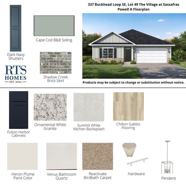 2D floor plan layout of this home in The Village at Sassafras, Allenhurst, GA (Image 3).