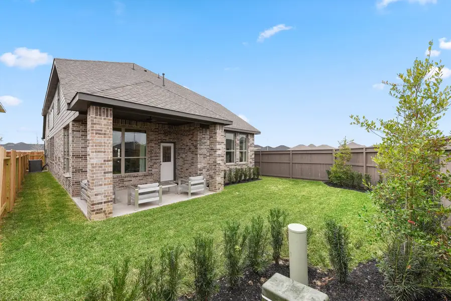 Exterior details and patio area of a home in Dellrose, Hockley (Image 26).