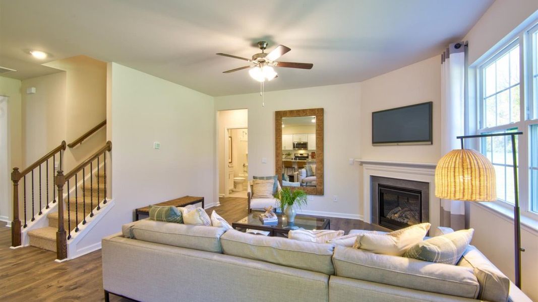 Furnished interior view inside a new home in Beaver Dam Crossing, Bailey (Image 14). Furnished interior view inside a new home in Beaver Dam Crossing, Bailey (Image 14).