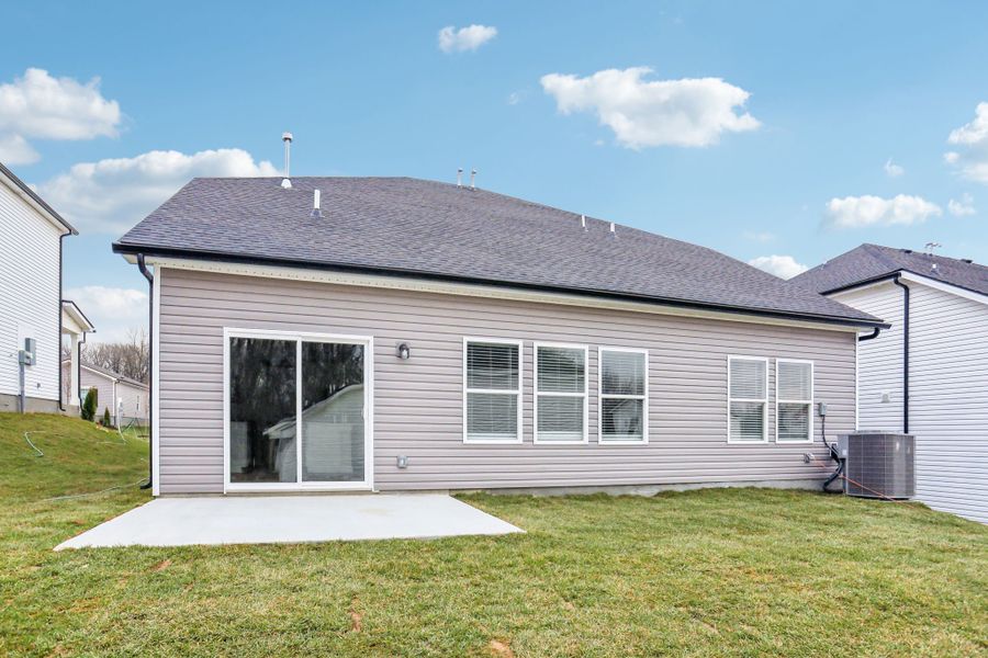 Exterior details and patio area of a home in Briarcreek - Legacy Series, Antioch (Image 2).