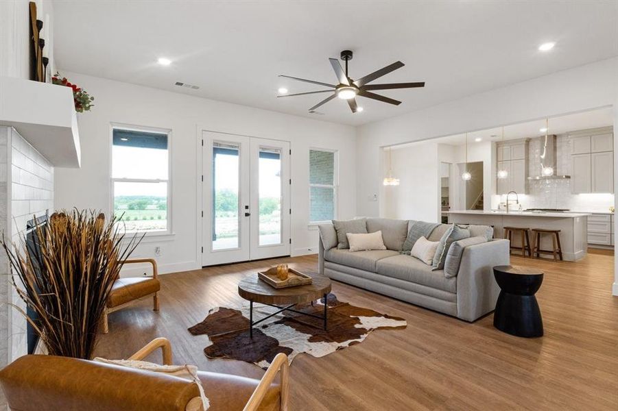 Furnished interior view inside a new home in , Justin (Image 30).