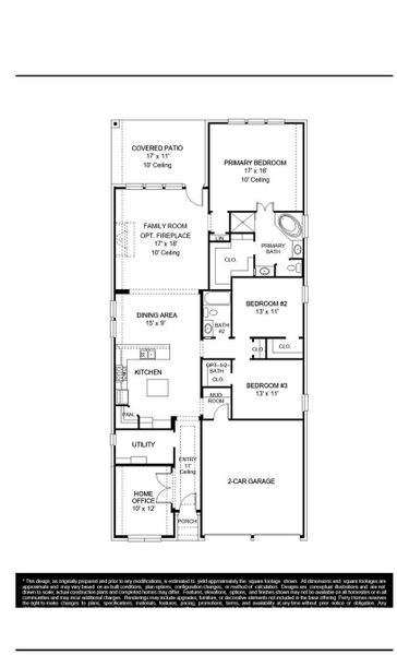 2D floor plan layout of this home in Everly, Hockley, TX (Image 3).