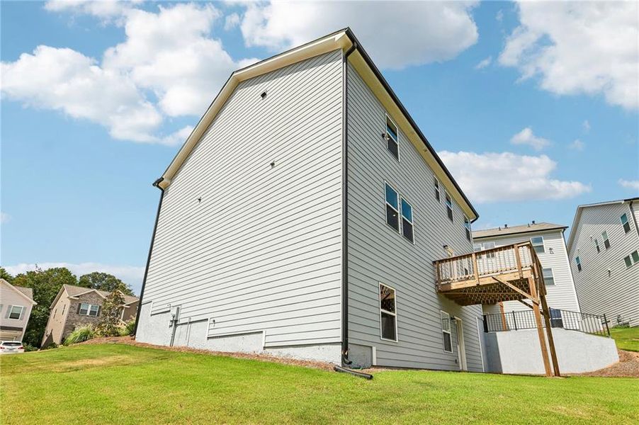 Exterior details and patio area of a home in Falls Creek, Flowery Branch (Image 19). Exterior details and patio area of a home in Falls Creek, Flowery Branch (Image 19).