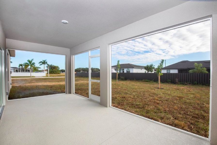 Exterior details and patio area of a home in Burnt Store, Cape Coral (Image 3).