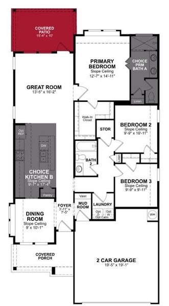 2D floor plan layout of this home in Copia Pines, Montgomery, TX (Image 3).