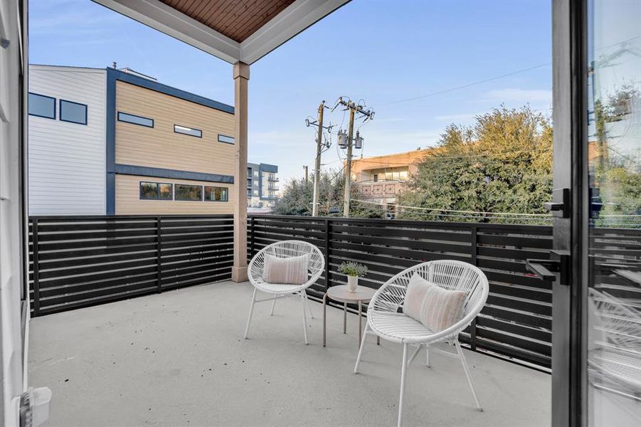 Exterior details and patio area of a home in , Dallas (Image 2). Exterior details and patio area of a home in , Dallas (Image 2).