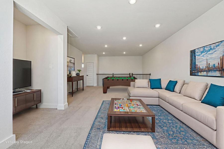 Furnished interior view inside a new home in Pinewood Trails - Luxe Series, Houston (Image 7).