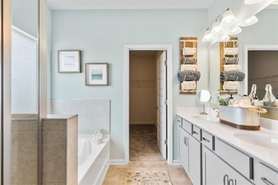 Furnished interior view inside a new home in Glen at Cave Springs, Douglasville (Image 22).