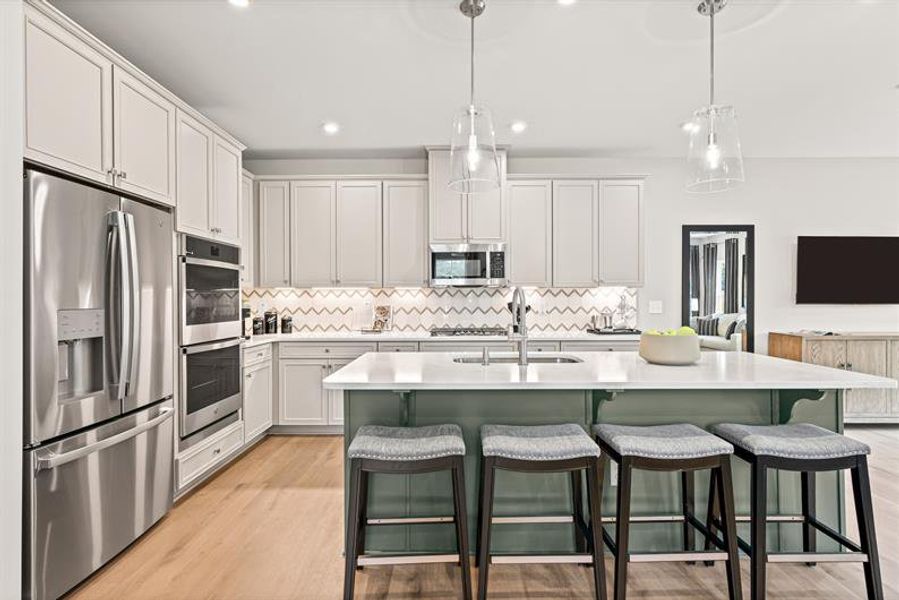Furnished interior view inside a new home in Griffin Farm Townes, Pittsboro (Image 4).