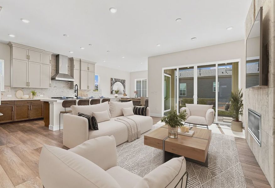 Homesite 50 Great Room, Kitchen + Dining - Virtually Staged - 3 of 19 Homesite 50 Great Room, Kitchen + Dining - Virtually Staged - 3 of 19