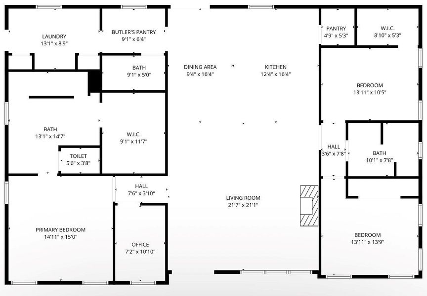 2D floor plan layout of this home in , Schulenburg, TX (Image 5).
