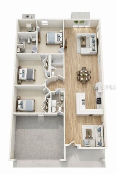 2D floor plan layout of this home in , Spring Hill, FL (Image 5).