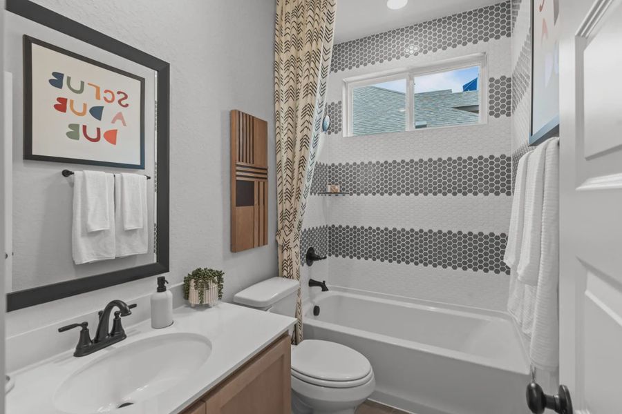 Representative furnished interior of a home built from the Morgan by Chesmar Homes in Esperanza 50's, Boerne (Image 14).