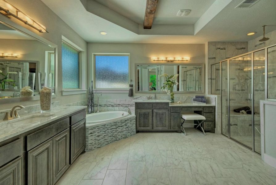 Representative furnished interior of a home built from the Madera II by Giddens Homes in Scofield Farms Estates, Georgetown (Image 158).