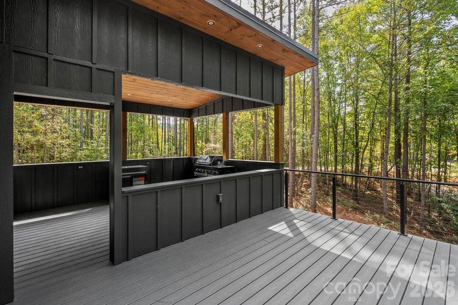 Exterior details and patio area of a home in , Union Mills (Image 22).