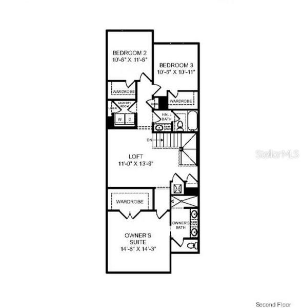 2D floor plan layout of this home in , St. Cloud, FL (Image 4).