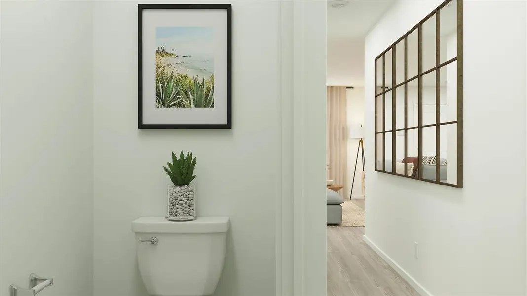 Furnished interior view inside a new home in Rancho Del Cielo: Belmar Collection, Jarrell (Image 22).