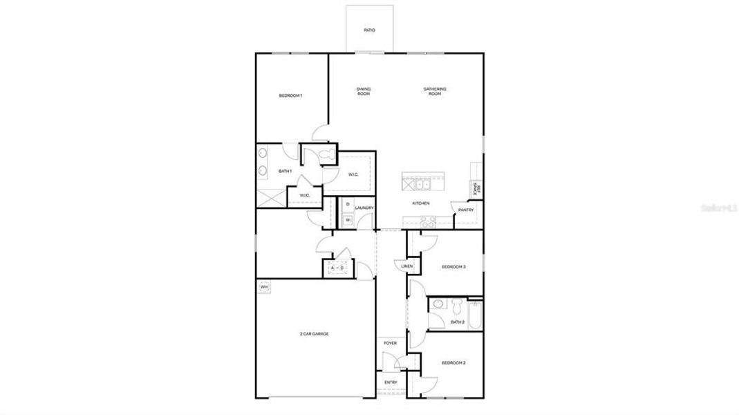 2D floor plan layout of this home in Sawmill Branch, Palm Coast, FL (Image 3). 2D floor plan layout of this home in Sawmill Branch, Palm Coast, FL (Image 3).