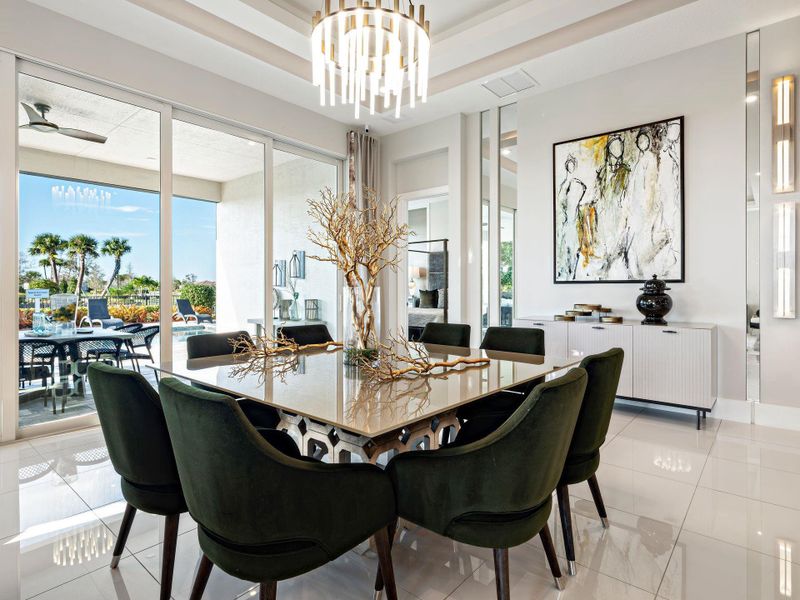 Furnished interior view inside a new home in PGA Village Verano, Port St. Lucie (Image 17).