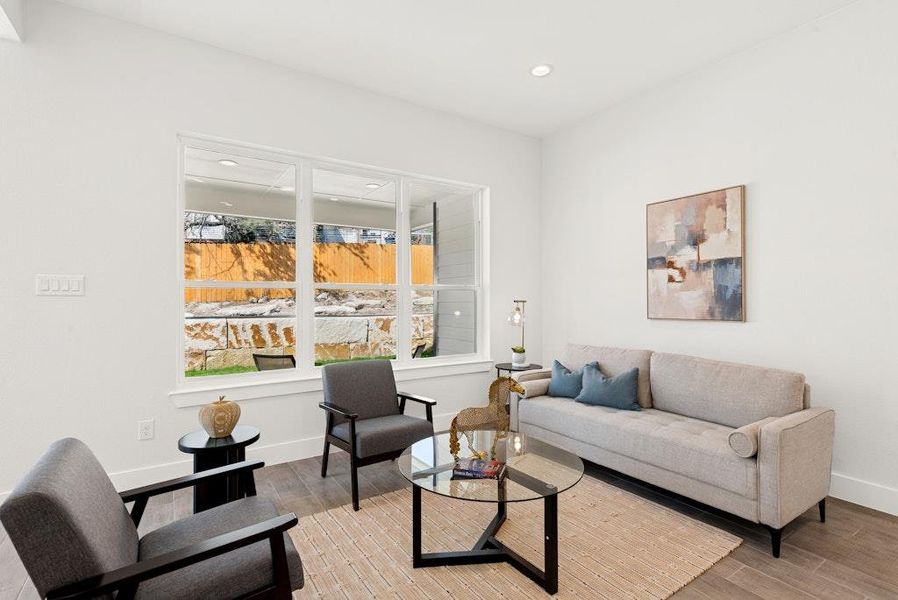 Furnished interior view inside a new home in , Lago Vista (Image 24). Furnished interior view inside a new home in , Lago Vista (Image 24).