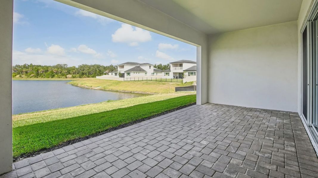 Exterior details and patio area of a home in Biscayne Landing at Seaire, Parrish (Image 22).