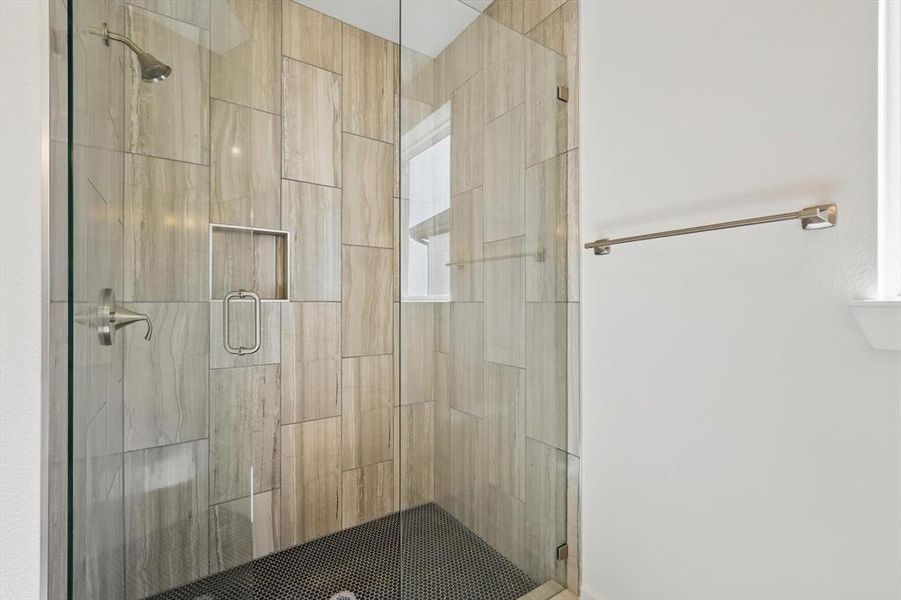 Bathroom featuring a stall shower