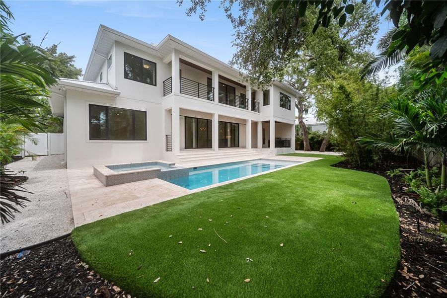 Exterior details and patio area of a home in , Sarasota (Image 33).