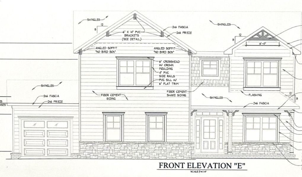 Architect's rendering of this 3 car garage house. Home will be in rich Iron Grey fiber cement board from James Hardie with crisp white trim and grey blended stones. Architect's rendering of this 3 car garage house. Home will be in rich Iron Grey fiber cement board from James Hardie with crisp white trim and grey blended stones.