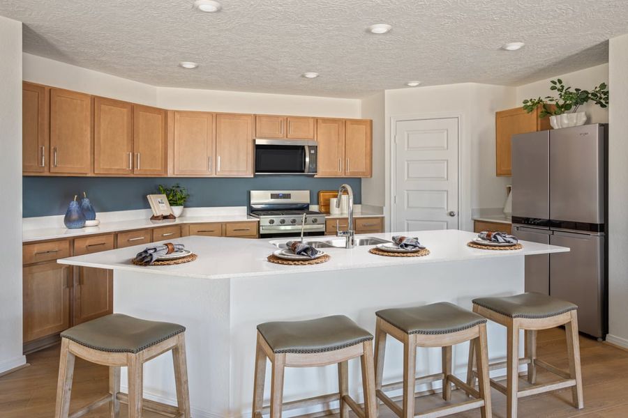 Representative furnished interior of a home built from the 1548 by KB Home in Bauer Meadows, Hockley (Image 4). Representative furnished interior of a home built from the 1548 by KB Home in Bauer Meadows, Hockley (Image 4).